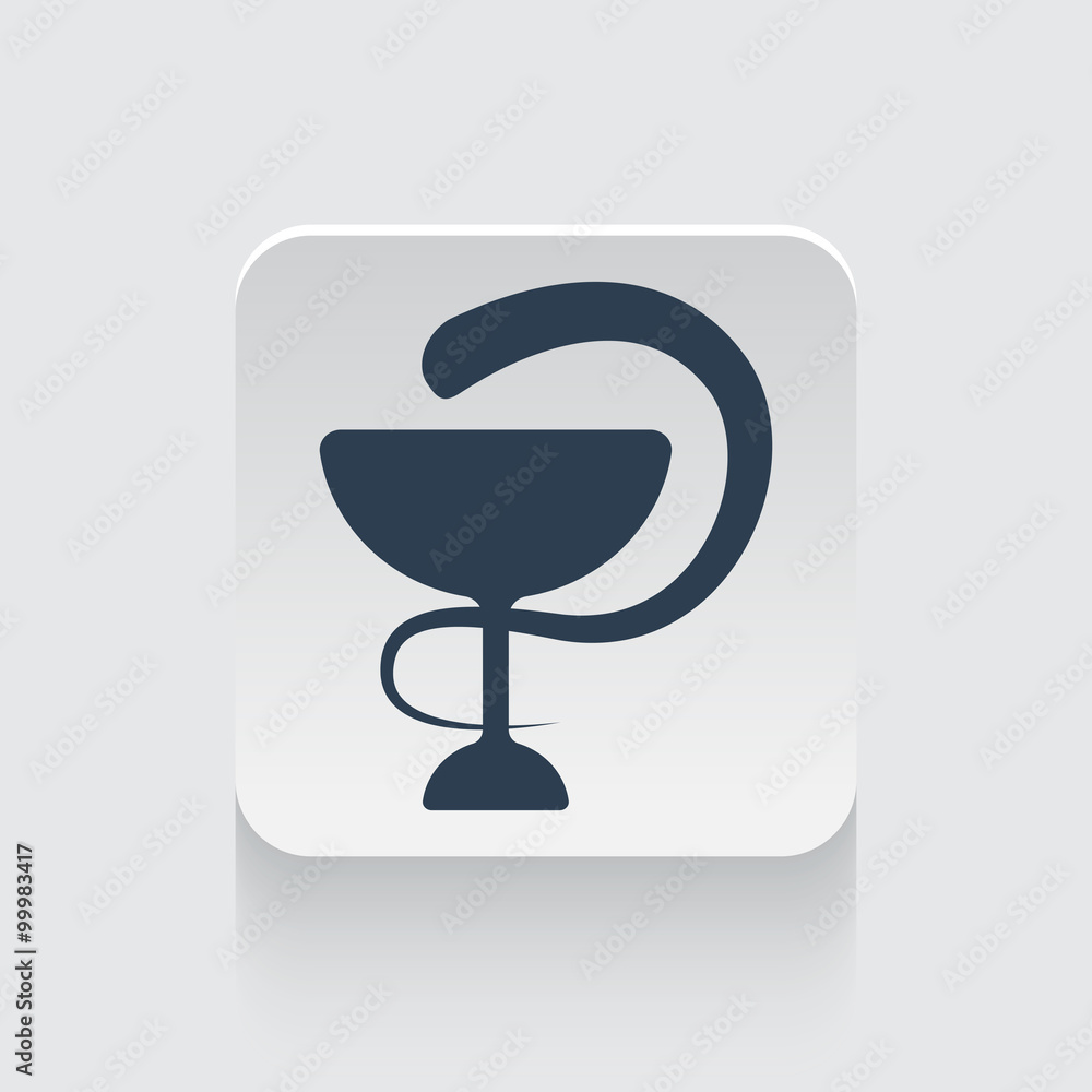 Flat black Medical icon on rounded square web button Flat black Medical icon on rounded square web button