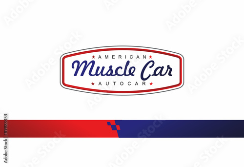 Muscle Car emblem logo design