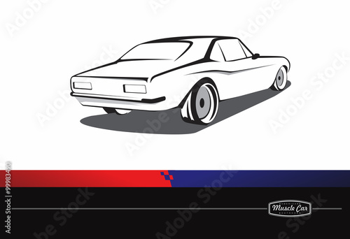 Muscle Car vector logo design