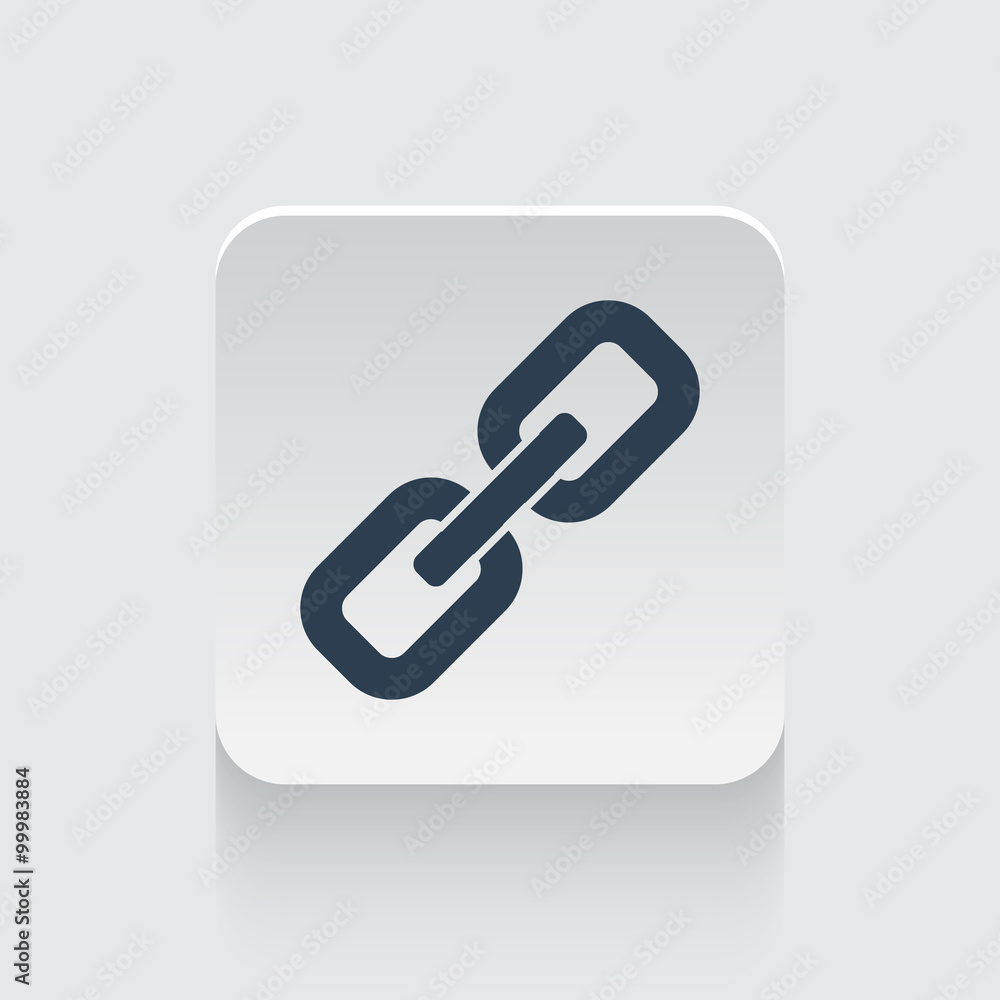 Flat black Links icon on rounded square web button Flat black Links icon on rounded square web button