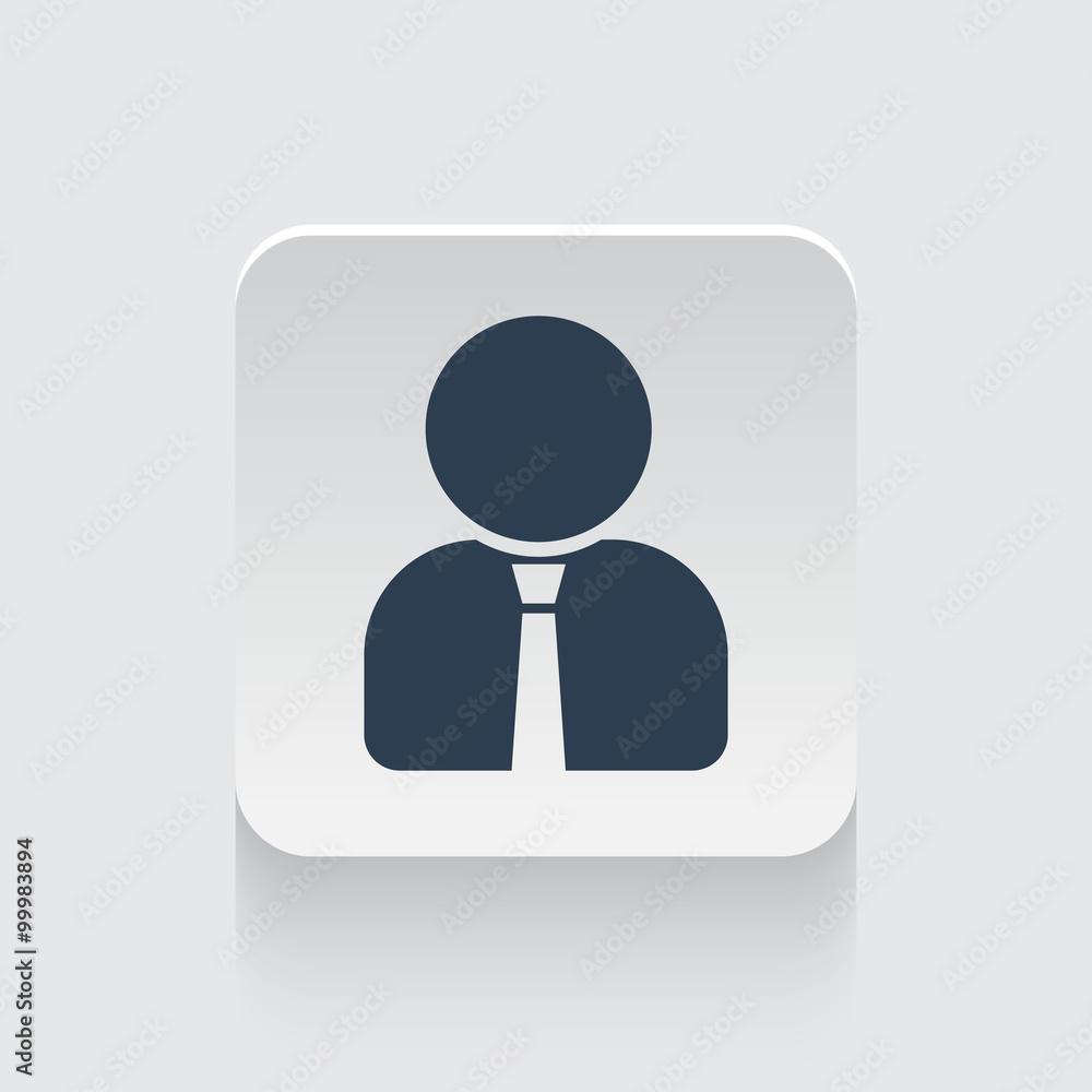 Flat black User Profile icon on rounded square web button Flat black User Profile icon on rounded square web button