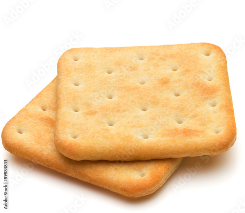 Dry cracker cookies isolated on white background cutout