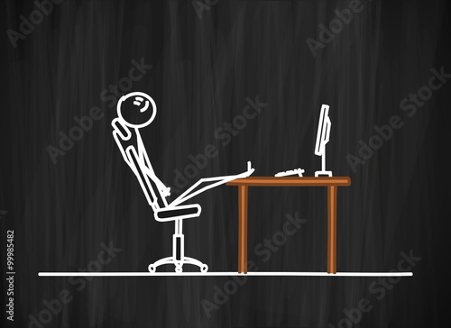 tafel mk fuesse auf den schreibtisch I