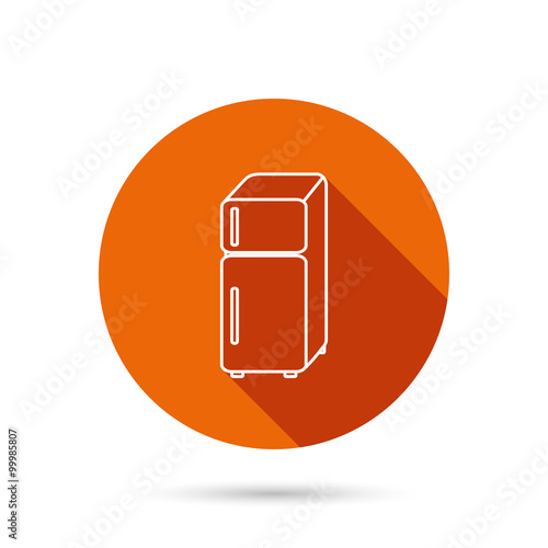 Refrigerator icon. Fridge sign.