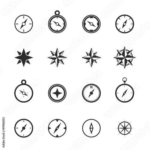 compass icon set