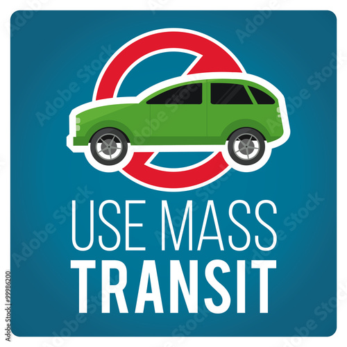 use mas transit illustration over blue color