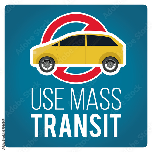 use mas transit illustration over blue color