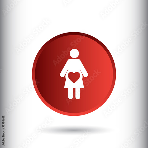 Pregnant woman icon for web and mobile
