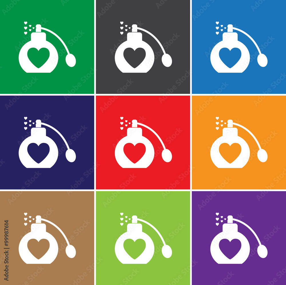Perfume with heart icon Perfume with heart icon