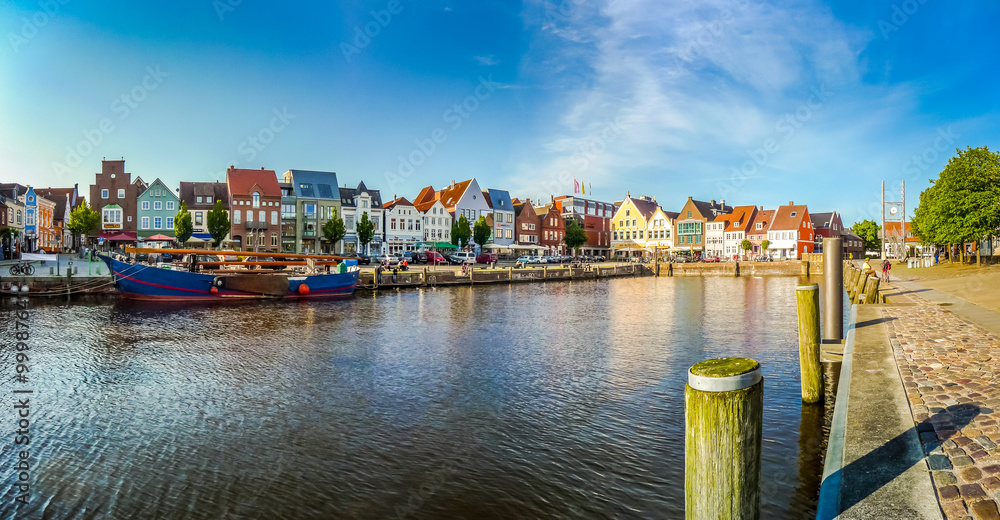 Town of Husum, Nordfriesland, Schleswig-Holstein, Germany