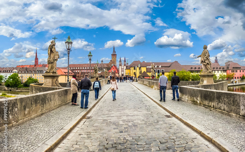 Alte Mainbrucke in the historic city of Würzburg, Bavaria, Germany