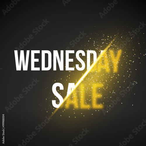 Wednesday Sale Energy Explosion Concept Vector Illustration. Wee
