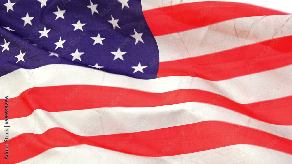 Real Flag of the USA slowly Real Flag of the USA slowly