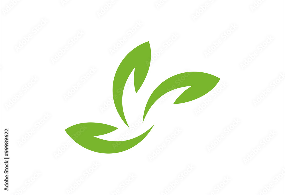 Naklejka premium nature green eco world health medical logo