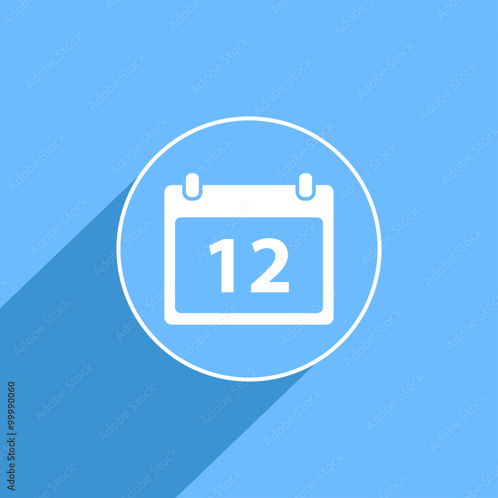 Calendar sign icon, vector illustration. Flat design style for w Calendar sign icon, vector illustration. Flat design style for w