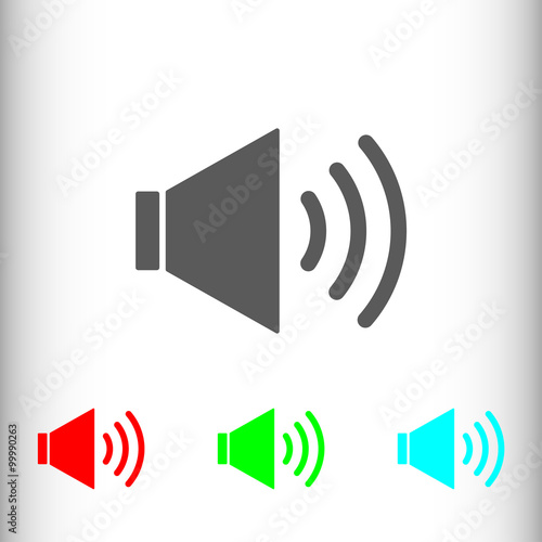 Volume on sign icon, vector...