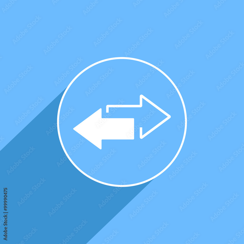 Left right arrows sign icon, vector illustration. Flat design st Left right arrows sign icon, vector illustration. Flat design st