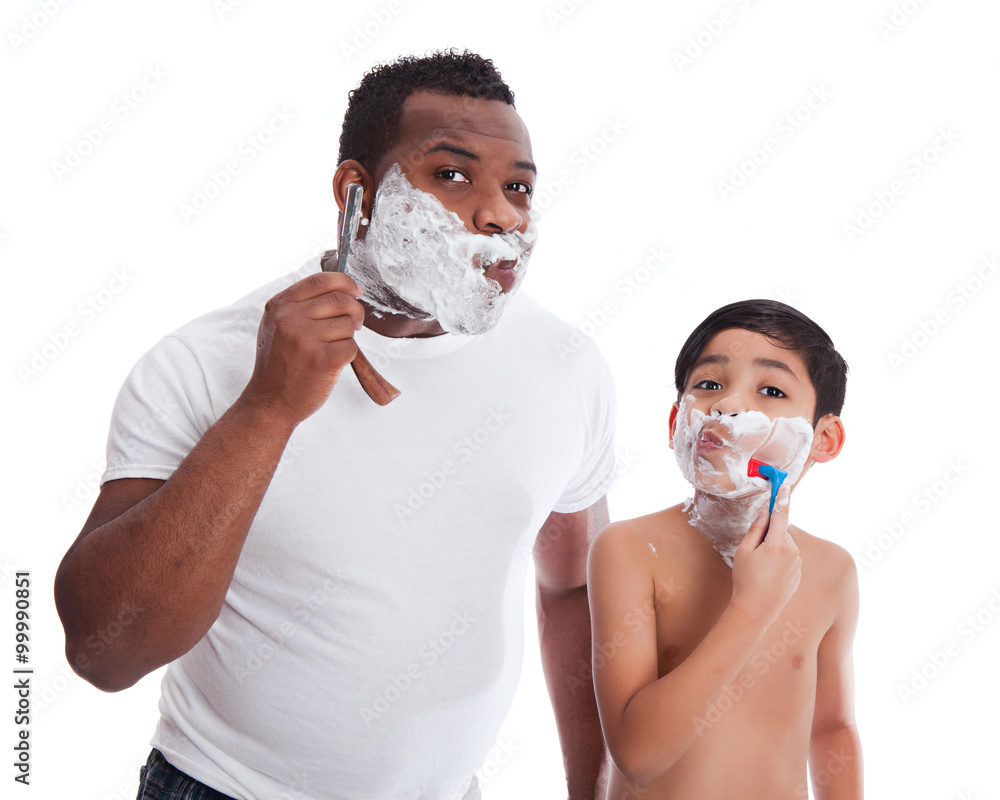 Shaving with Dad.