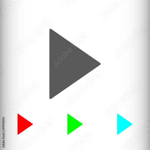 Free Download Video music play sign icon, vector illustration. Flat design sty - GFXLoad