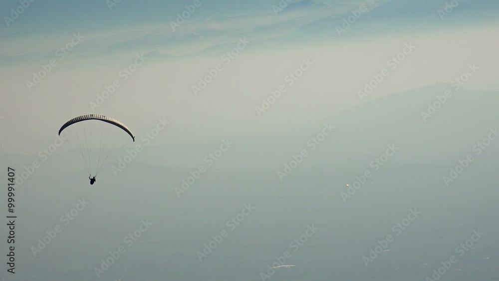 Paragliding over Pokhara, Nepal Paragliding over Pokhara, Nepal