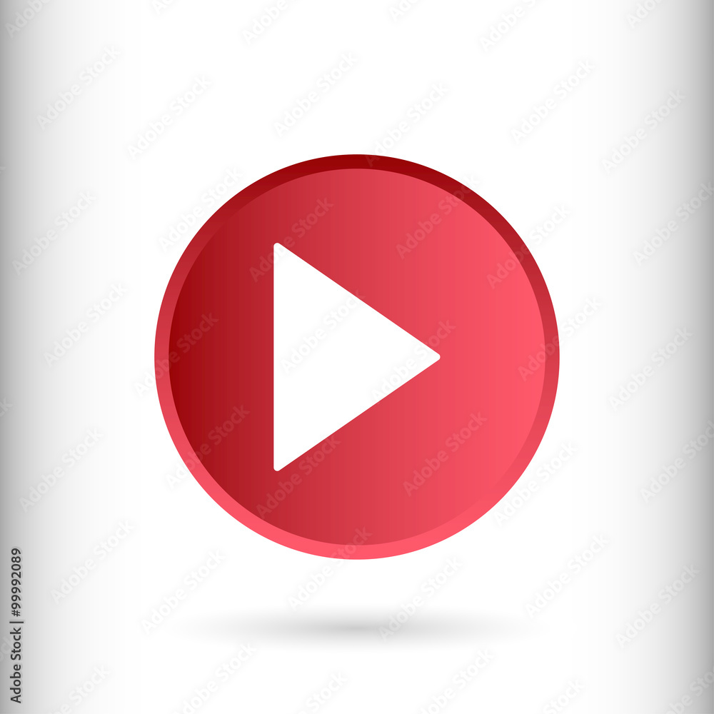 Video music play sign icon, vector illustration. Flat design sty Video music play sign icon, vector illustration. Flat design sty