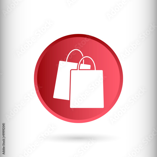 Shopping bag sign icon, vec...