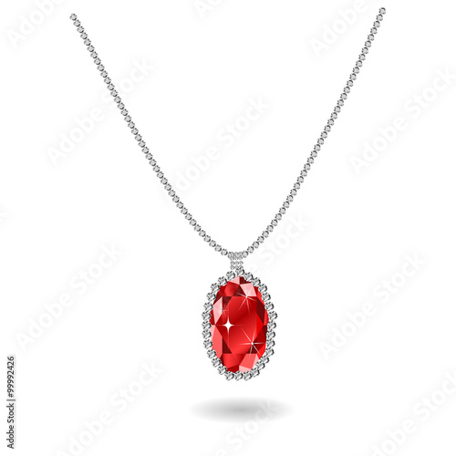 Beautiful gemstone red ruby