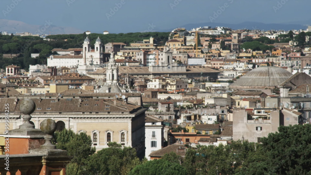 Far shot of an ancient cityscape in Rome Italy. Far shot of an ancient cityscape in Rome Italy.