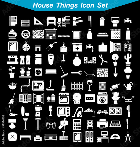 House things icon set 
