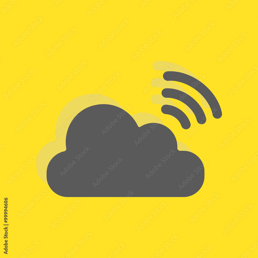 Cloud share sign icon, vector illustration. Flat design style fo Cloud share sign icon, vector illustration. Flat design style fo