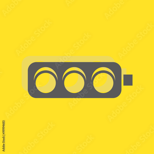 Traffic light sign icon, ve...