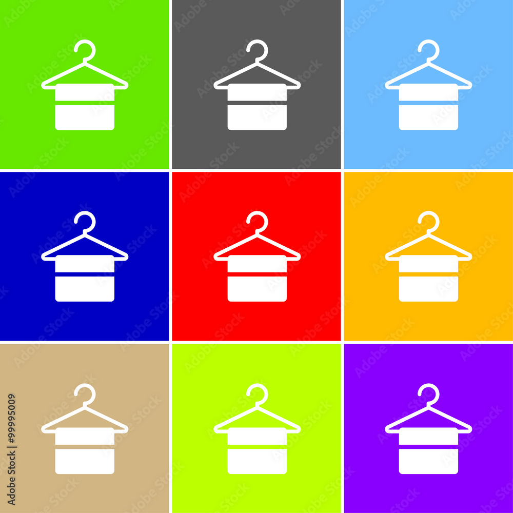 Hanger sign icon, vector illustration. Flat design style for web Hanger sign icon, vector illustration. Flat design style for web