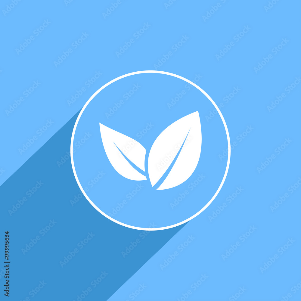 Leaf sign icon, vector illustration. Flat design style for web a Leaf sign icon, vector illustration. Flat design style for web a