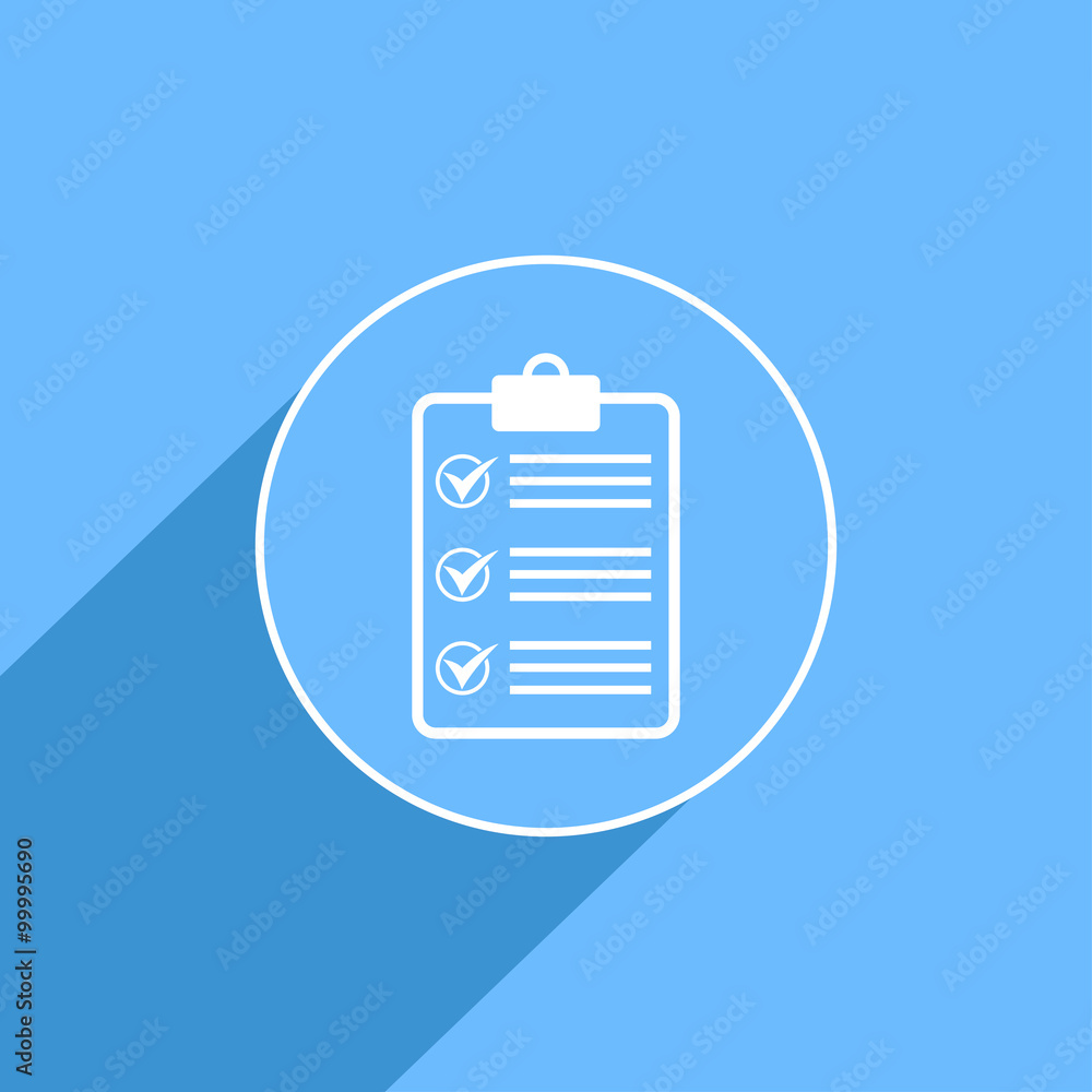 Blank paper sign icon, vector illustration. Flat design style fo Blank paper sign icon, vector illustration. Flat design style fo