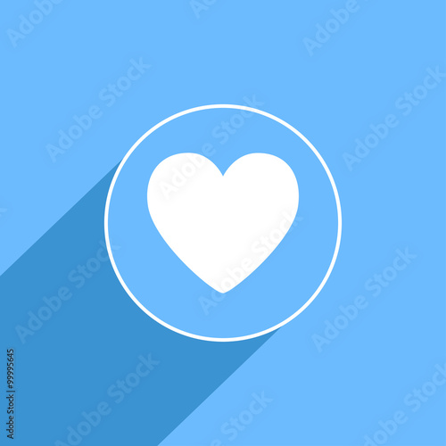Heart sign icon  vector illustration. Flat design style for web