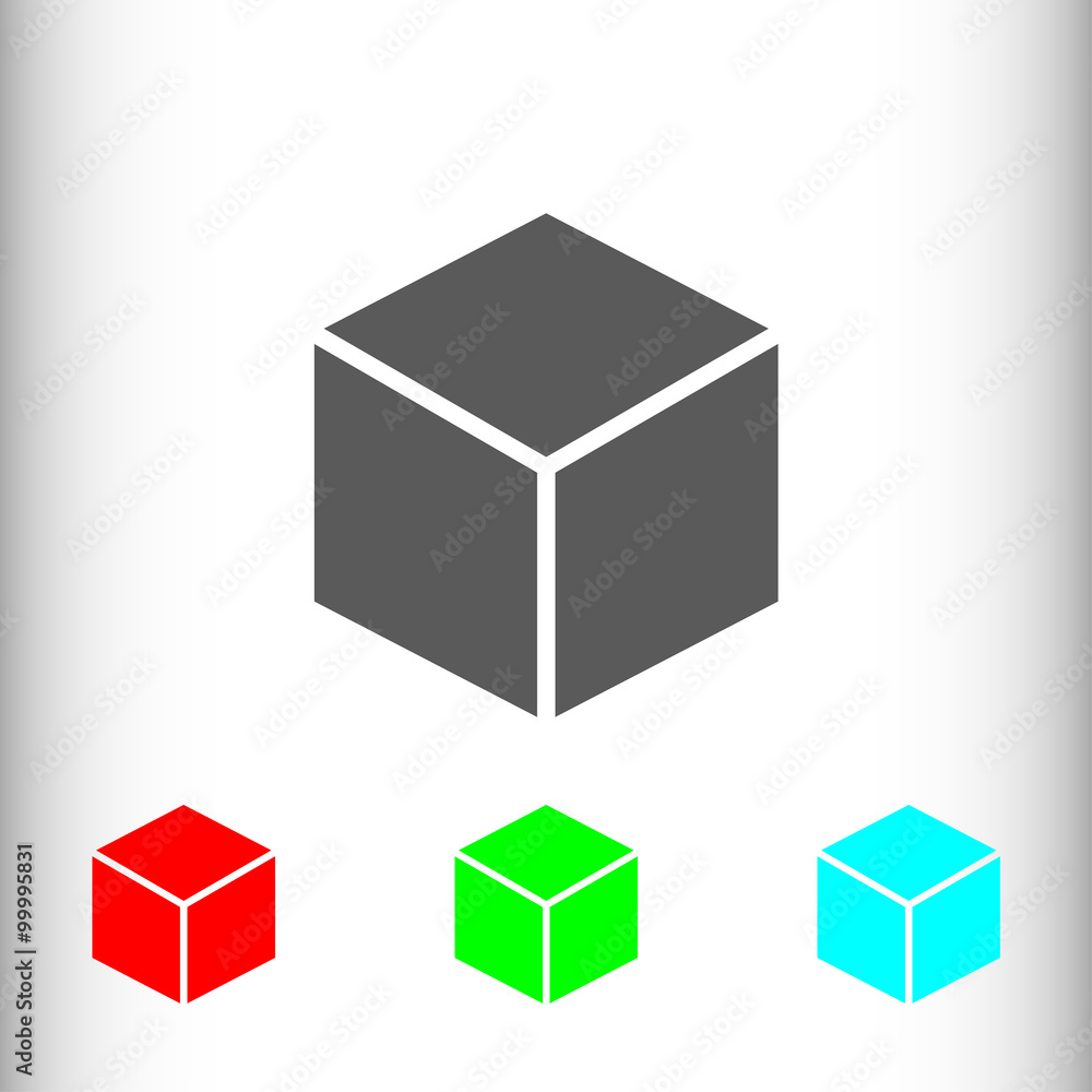 Cube sign icon, vector illustration. Flat design style for web a Cube sign icon, vector illustration. Flat design style for web a