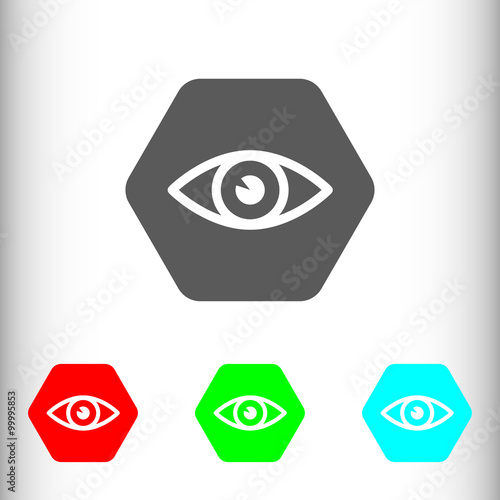 Eye sign icon, vector illustration. Flat design style for web an