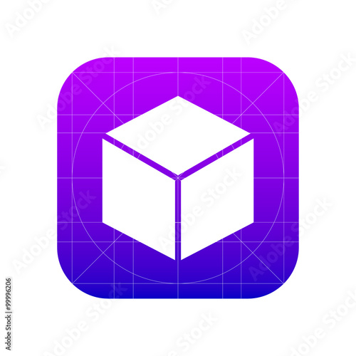 Cube sign icon, vector illu...