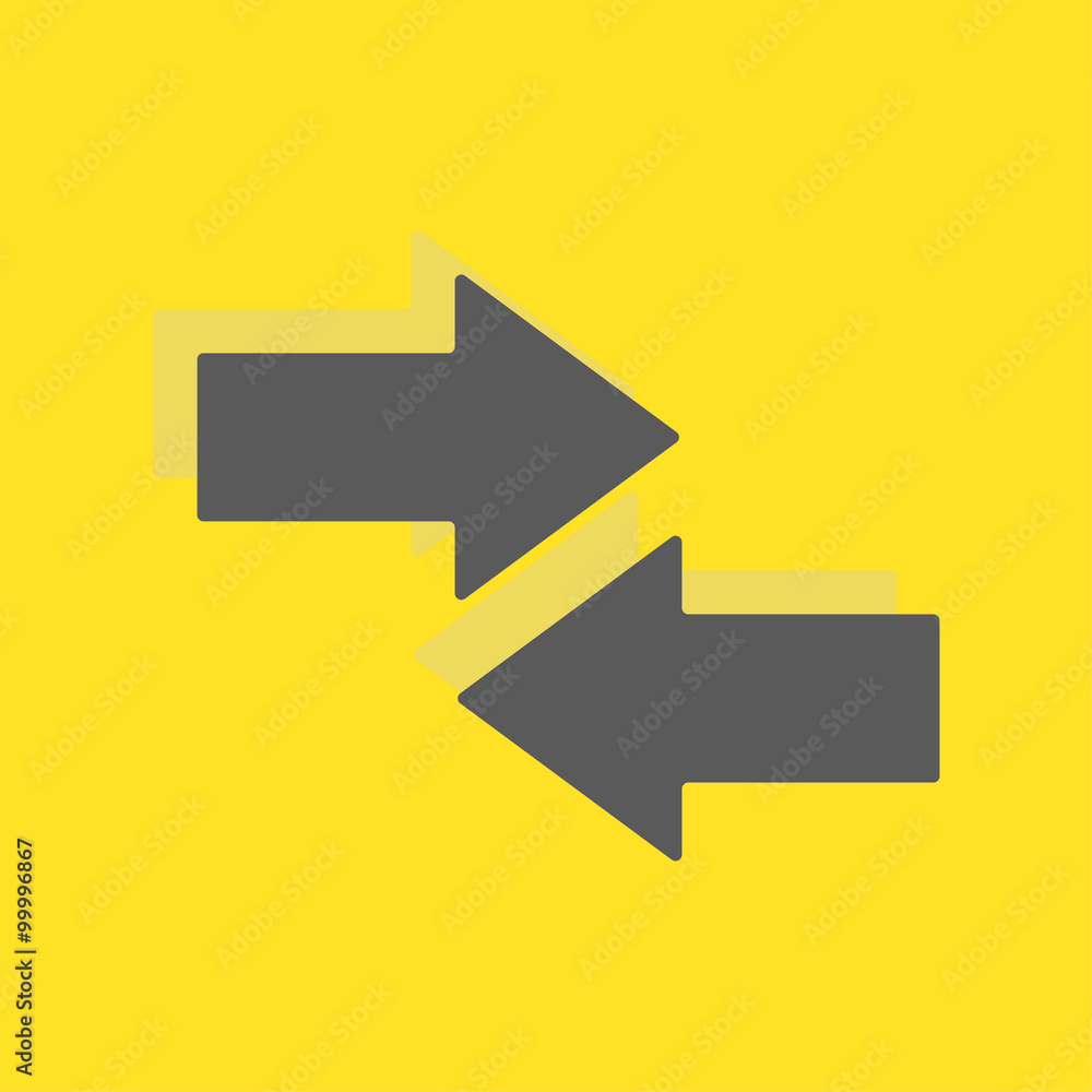 Left right arrow sign icon, vector illustration. Flat design sty Left right arrow sign icon, vector illustration. Flat design sty