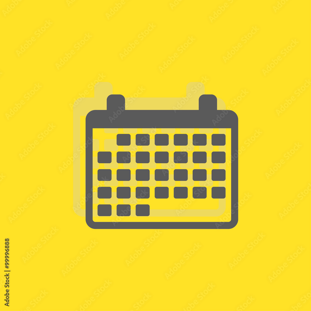 Calendar month sign icon, vector illustration. Flat design style Calendar month sign icon, vector illustration. Flat design style