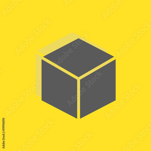 Cube sign icon, vector illu...
