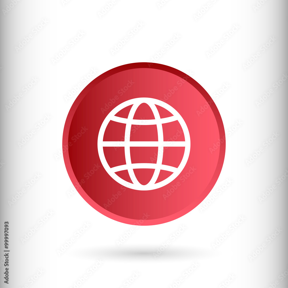 Globe sign icon, vector illustration. Flat design style for web Globe sign icon, vector illustration. Flat design style for web