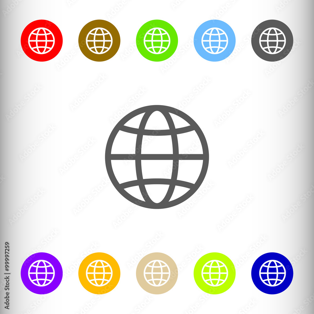 Globe sign icon, vector illustration. Flat design style for web Globe sign icon, vector illustration. Flat design style for web