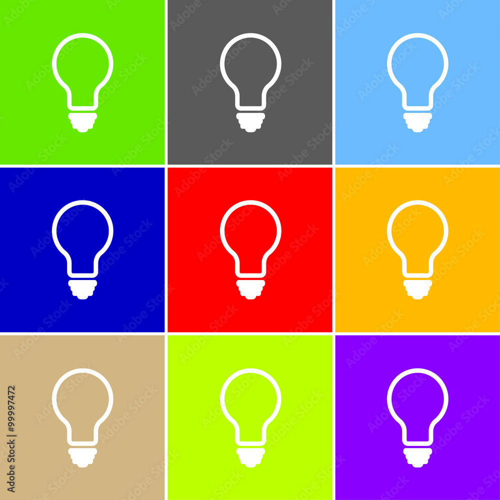 Light sign icon, vector illustration. Flat design style for web Light sign icon, vector illustration. Flat design style for web