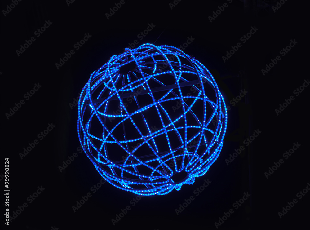 blue lighted sphere blue lighted sphere