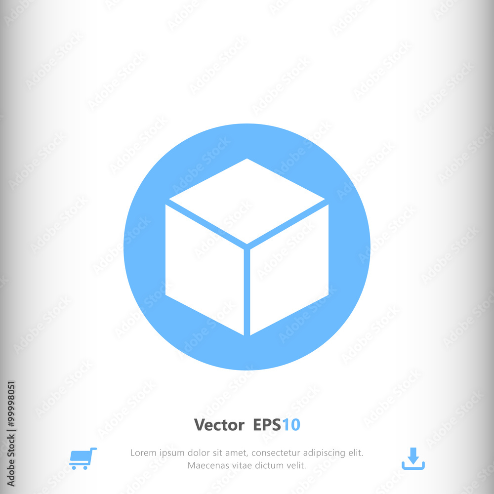 Cube sign icon, vector illustration. Flat design style for web a Cube sign icon, vector illustration. Flat design style for web a