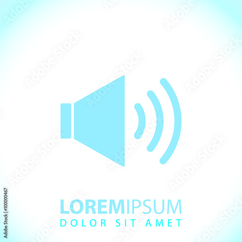 Volume on sign icon, vector...
