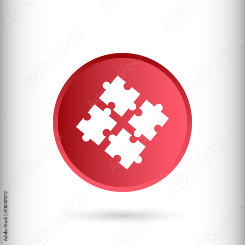 Puzzle, group sign icon, ve...