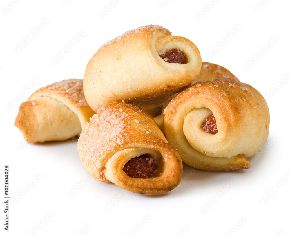 Isolated image of delicious bagels closeup Isolated image of delicious bagels closeup