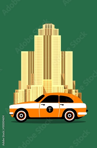 Fototapeta Naklejka Na Ścianę i Meble -  City Taxi poster